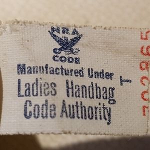 NRA  Code Authority Glass Beaded Dancing Purse With Finger Strap And Talon Ball